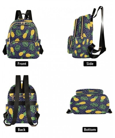 Fashion Backpack Mini Backpack Purse Casual Daily Backpack Tropical Palm Leaves Pineapples for Travel for College Work Small ...