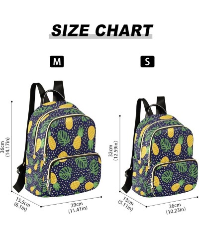 Fashion Backpack Mini Backpack Purse Casual Daily Backpack Tropical Palm Leaves Pineapples for Travel for College Work Small ...