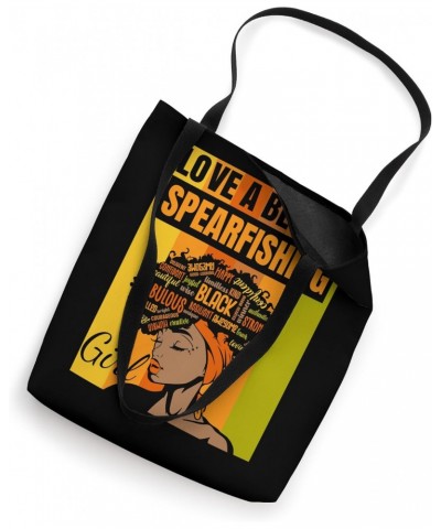 Black Independence Day - Love a Black Spearfishing Girl Tote Bag $12.90 Totes