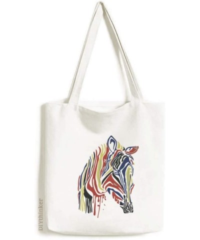 Graffiti Single Simple Colourful Pinto Animal Tote Canvas Bag Shopping Satchel Casual Handbag $13.02 Totes