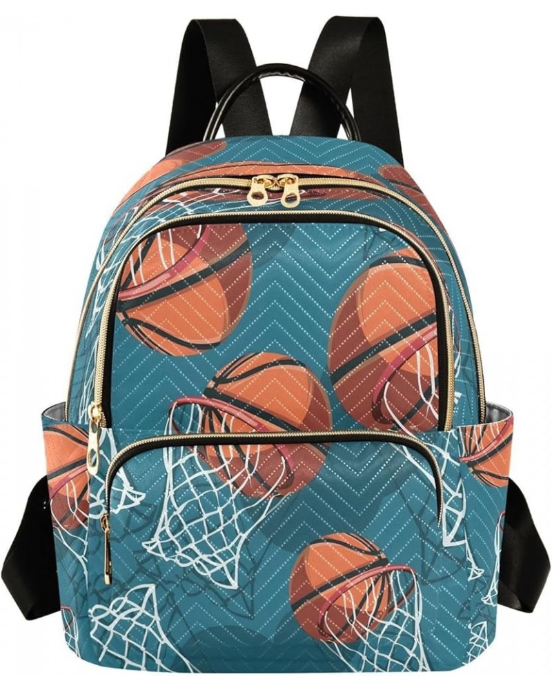 Basketball Net Ball Women Backpack Purse Ladies Fashion Shoulder Bag Daypack Travel Bag 7.5L Medium $12.40 Backpacks