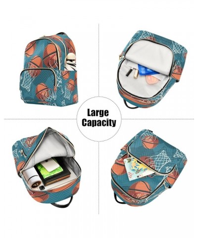 Basketball Net Ball Women Backpack Purse Ladies Fashion Shoulder Bag Daypack Travel Bag 7.5L Medium $12.40 Backpacks