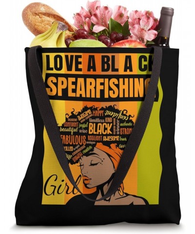 Black Independence Day - Love a Black Spearfishing Girl Tote Bag $12.90 Totes