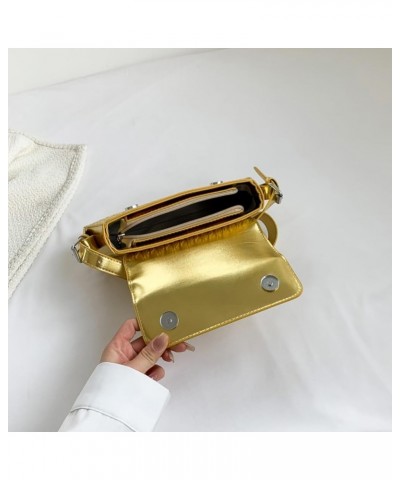 Women Shopper Bag Luxury Designer PU Shoulder Bag Large Capacity Underarm Bag Tote Bag Simple Female Hand Gold $11.87 Totes