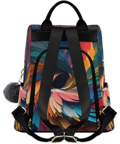 Feather Spiral Backpack for Women, Fashion Anti Theft Casual Daypack Shoulder Bag Purse for Travel Work 15 inches $17.63 Back...