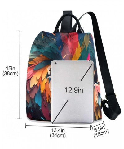 Feather Spiral Backpack for Women, Fashion Anti Theft Casual Daypack Shoulder Bag Purse for Travel Work 15 inches $17.63 Back...