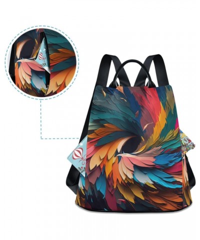 Feather Spiral Backpack for Women, Fashion Anti Theft Casual Daypack Shoulder Bag Purse for Travel Work 15 inches $17.63 Back...