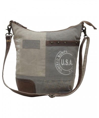 Western Leather Shoulder Bag for Women - Upcycled Canvas Crossbody Bag Debunk $28.20 Shoulder Bags