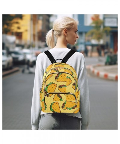 Travel Backpack Purse for Women Fashion Anti-theft Work Casual Mexican Tacos Yellow Daypack Shoulder Bag Medium Size Small $1...