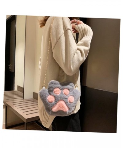 2 Pcs Bear Bag Plush Bags for Women Crossbody Backpack for Women Paw Crossbody Bag Womens Crossbody Greyx3pcs $10.35 Others