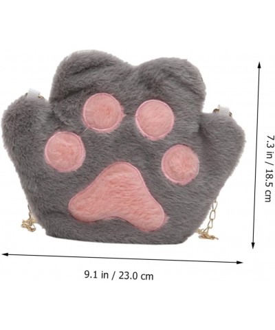 2 Pcs Bear Bag Plush Bags for Women Crossbody Backpack for Women Paw Crossbody Bag Womens Crossbody Greyx3pcs $10.35 Others