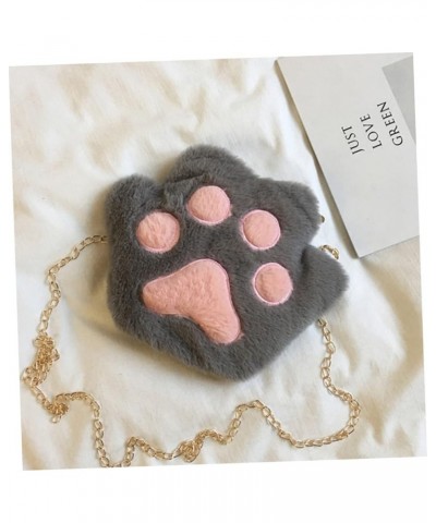 2 Pcs Bear Bag Plush Bags for Women Crossbody Backpack for Women Paw Crossbody Bag Womens Crossbody Greyx3pcs $10.35 Others