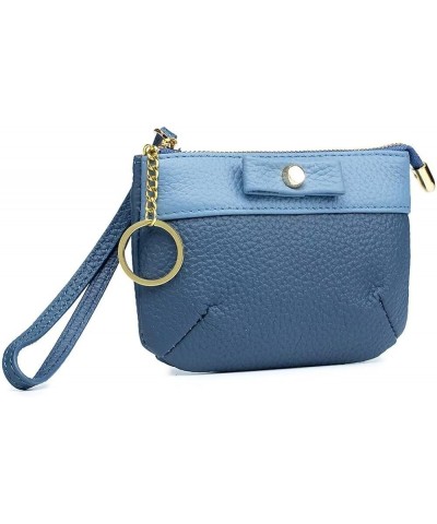 Small Clutch Purse for Women Genuine Leather Coin Pouch Bowknot Cash Wallet Cute Wristlet Purse with Key Chain Blue $19.46 Wr...