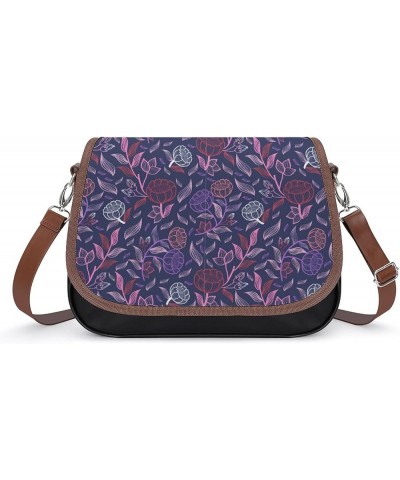 Printed Crossbody Bag Shoulder Bag PU Leather Women's Designer Satchels Mermaid Background Color3 $28.49 Satchels