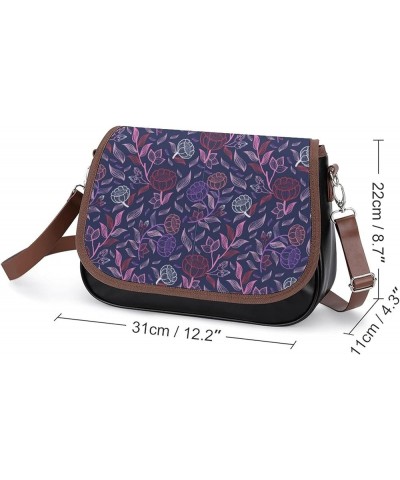 Printed Crossbody Bag Shoulder Bag PU Leather Women's Designer Satchels Mermaid Background Color3 $28.49 Satchels