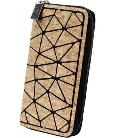 Cork Zipper Wallet Floral Women's Wallet Eco-friendly Cork Wallet Unique wood texture and feel made of cork, Snap Wallet (zip...