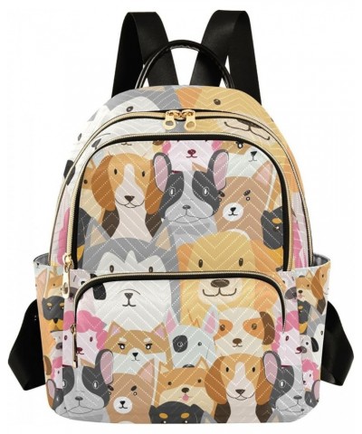 Women Backpack Kawaii Cartoon Dogs Anti-Theft Travel Backpack with Luggage Belt Lightweight Handbag Lady Purse Roomy Double Z...