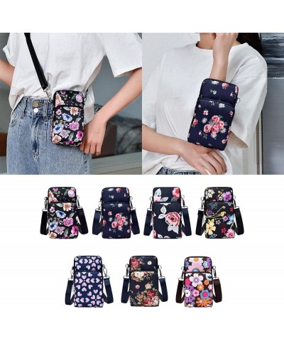 Stylish Shoulder Bag with Adjustable Strap for Black Flower $7.55 Crossbody Bags