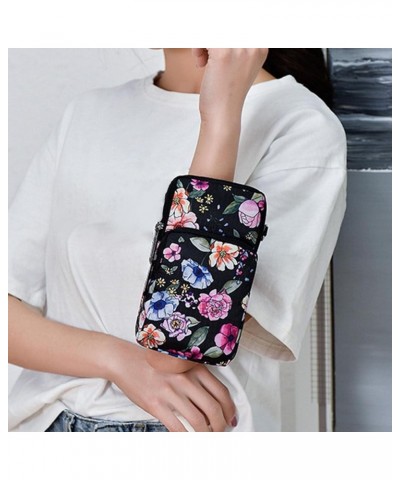 Stylish Shoulder Bag with Adjustable Strap for Black Flower $7.55 Crossbody Bags