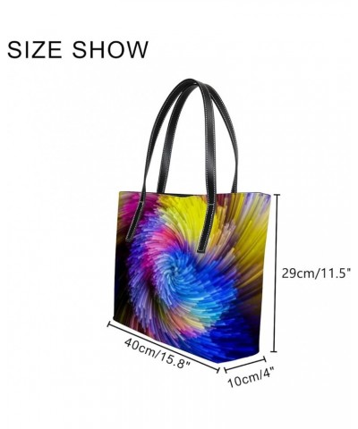 Women's Fashion Casual Handbag,PU Leather Large Capacity PC Work Bag,Travel Camping Picnic Single Shoulder Bag Color Vortex $...