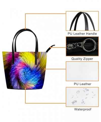 Women's Fashion Casual Handbag,PU Leather Large Capacity PC Work Bag,Travel Camping Picnic Single Shoulder Bag Color Vortex $...