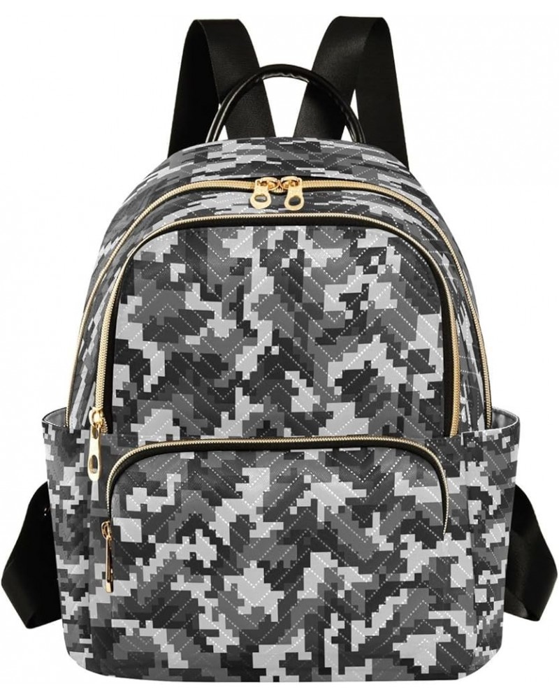 Digital Camouflage Women Backpack Purse Ladies Fashion Shoulder Bag Daypack Travel Bag 7.5L Medium $12.71 Backpacks