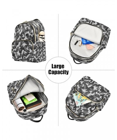 Digital Camouflage Women Backpack Purse Ladies Fashion Shoulder Bag Daypack Travel Bag 7.5L Medium $12.71 Backpacks