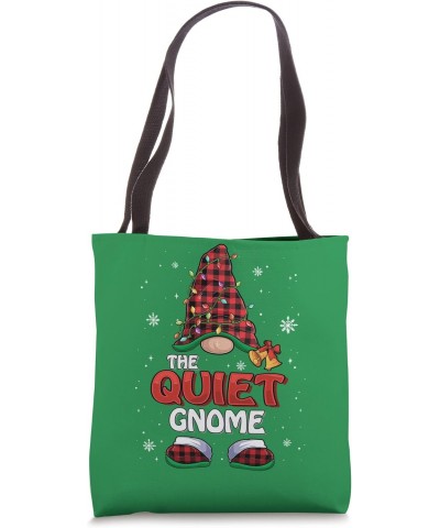 Funny Quiet Gnome Buffalo Plaid Matching Family Tote Bag $9.66 Totes