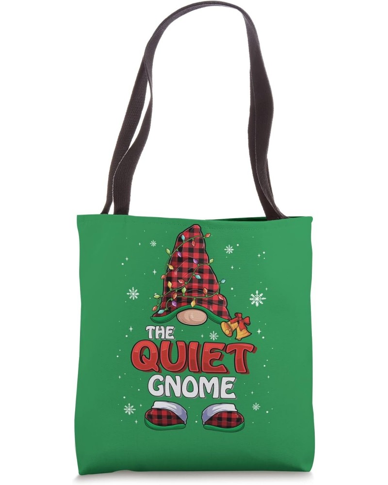 Funny Quiet Gnome Buffalo Plaid Matching Family Tote Bag $9.66 Totes