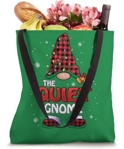 Funny Quiet Gnome Buffalo Plaid Matching Family Tote Bag $9.66 Totes