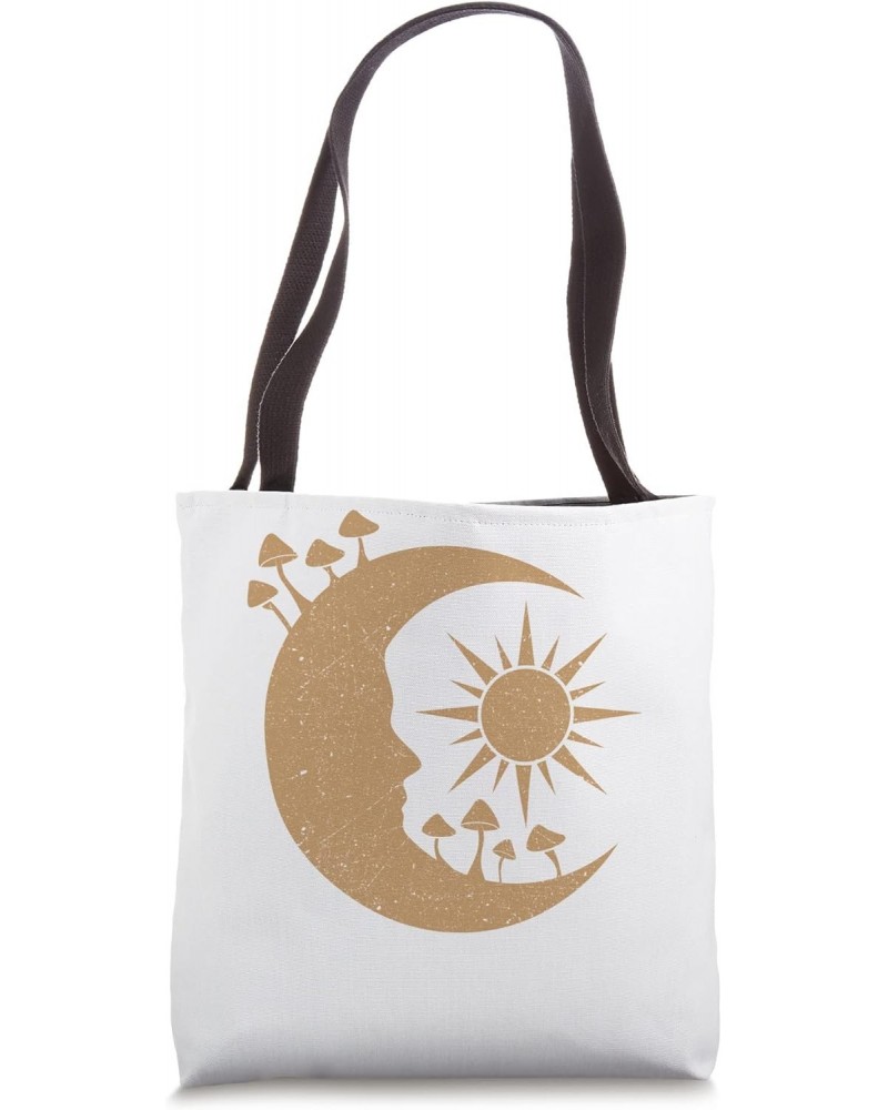 Spiritual Mystic Moon Sun Mushrooms Tote Bag $17.10 Totes