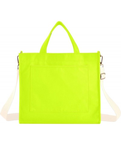 Champagne Yellow Tote Bag Small Tote Bag Corduroy Teacher Bag Corduroy Tote Bag Tote Bag for School Light Lime $9.90 Totes