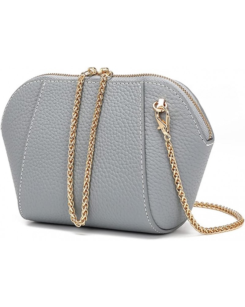 Genuine Leather Handbag for Women Fashion Shoulder Bag Chain Crossbody Bag Retro Satchel Casual Purse Blue $32.99 Satchels