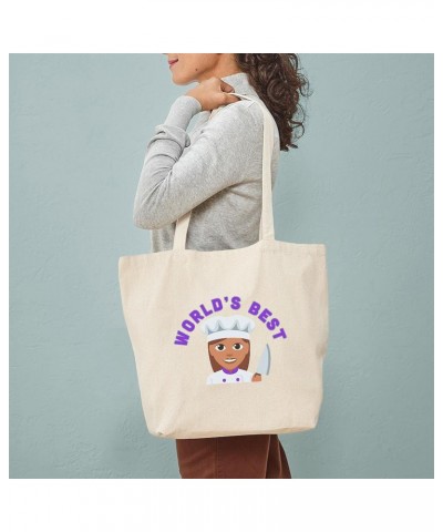 World's Best Chef Tote Bag Natural Canvas Tote Bag, Cloth Shopping Bag $9.11 Travel Gear