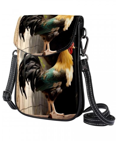 Faux Leather Crossbody Bag for Women, Messenger Bag, Shoulder Bag, animal chicken cock rooster $10.80 Crossbody Bags