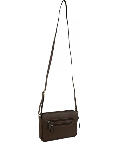 Women'S Leather Leather Cross Body Handbag Brown $35.95 Shoulder Bags