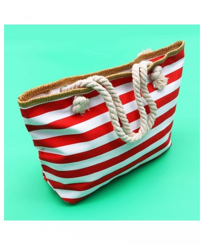 2 Pcs Crossbody Bag Handle Shoulder Purse Beach Bag for Women Grocery Tote Bag Canvas Striped Canvas Handbag Crossbody Wallet...