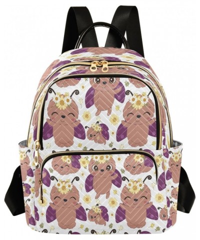 Funny Ladybug Spring and Summer Backpack Purse for Women Travel Handbag Shoulder Bag $17.50 Backpacks