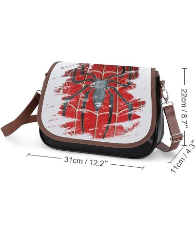 Printed Crossbody Bags Women City Leather Shoulder Bag Satchel Hobo Bags Trendy Elves Driving Clover Color8 $27.49 Hobo Bags