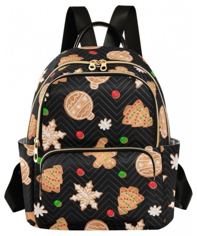 Gingerbread Snowflake Christmas Ball Backpack for Women Casual Daypack Lightweight Small Backpacks Shoulder Bag Travel Purse ...