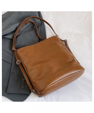 Trendy Crossbody Bag Zipper Closure Everyday Purse PU Leather Underarm Bag Vintage Shoulder Bag with Adjustable Strap Khaki $...