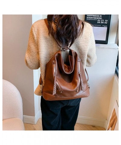 Trendy Crossbody Bag Zipper Closure Everyday Purse PU Leather Underarm Bag Vintage Shoulder Bag with Adjustable Strap Khaki $...