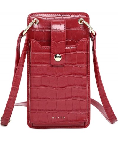 Small Crossbody Phone Bag Shoulder Bag Card holder Wallets Purse for Women & Girls B2 Persian Red $11.28 Crossbody Bags