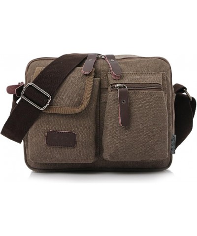 Small Vintage Canvas Crossbody Purse Travel Shoulder Bags Messenger Satchel Bag Coffee $23.49 Totes