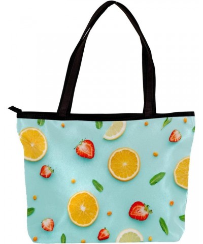 Handbag Fruit With Mint Leaves Pattern Size: 11.8x4.1x15.4 inches storage bag Handbag $13.25 Handbags