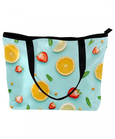 Handbag Fruit With Mint Leaves Pattern Size: 11.8x4.1x15.4 inches storage bag Handbag $13.25 Handbags