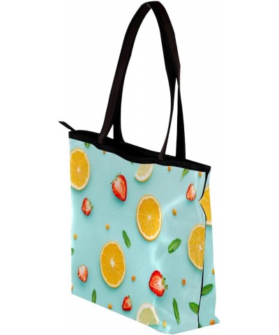 Handbag Fruit With Mint Leaves Pattern Size: 11.8x4.1x15.4 inches storage bag Handbag $13.25 Handbags