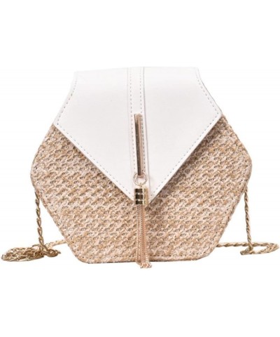 2 Pcs Straw Woven Bag Shoulder Bag Handle Miss Handbag Polyester Whitex3pcs $11.03 Crossbody Bags