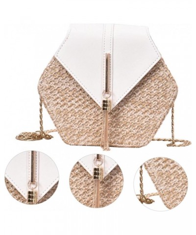 2 Pcs Straw Woven Bag Shoulder Bag Handle Miss Handbag Polyester Whitex3pcs $11.03 Crossbody Bags