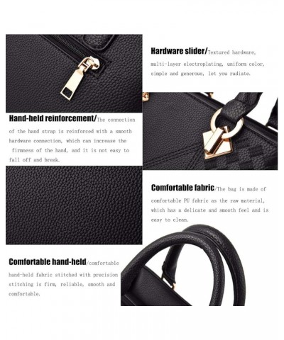 Womens Leather Handbags Purses Top-handle Totes Satchel Shoulder Bag for Ladies with Pompon and Tassel Black $22.21 Totes